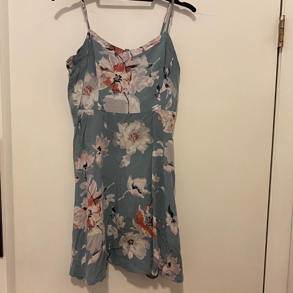 Loft floral spaghetti strap dress